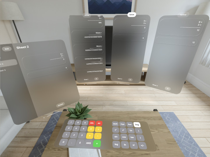 ExtCalc on Vision Pro